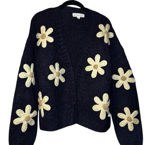 Women's Navy Daisy Sweater